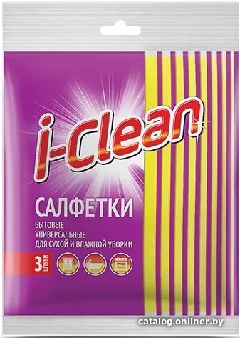 

Салфетка хозяйственная iClean для сухой и влажной уборки (3 шт)