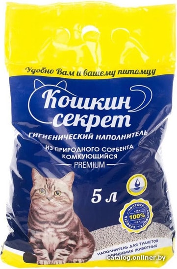 

Наполнитель для туалета Кошкин секрет комкующийся Премиум 5 л