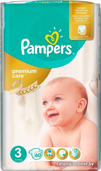 

Подгузники Pampers Premium Care 3 (60 шт)