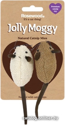 

Игрушка для кошек Rosewood Jolly Moggy Catnip Toys Mice 2 шт 11072