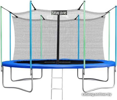 

Батут Atlas Sport 435 см - 14ft (с лестницей, внутренняя сетка, синий)