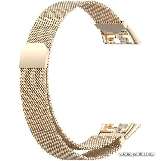

Браслет Rumi Milanese loop металлический для Huawei Band 6 / Honor Band 6 (белое золото)