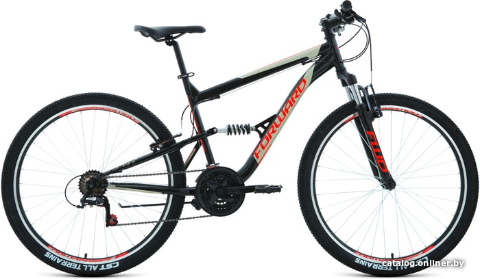 

Велосипед Forward Raptor 27.5 1.0 р.16 2021 (черный/красный)