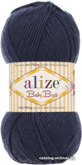 

Пряжа для вязания Alize Baby best 58 (240 м, темно-синий)