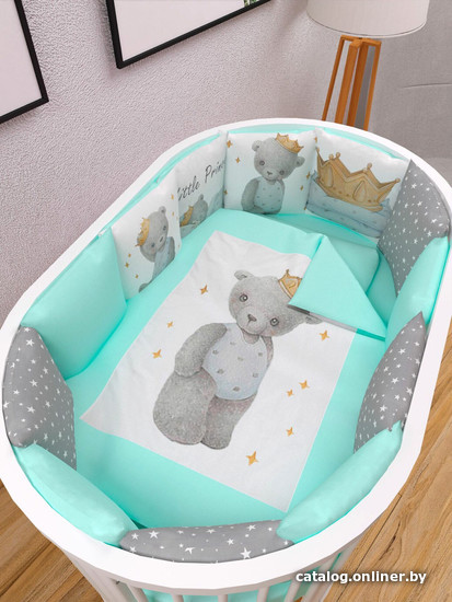 

Постельное белье Amarobaby Little King AB213017LK19 (17 предметов, голубой)