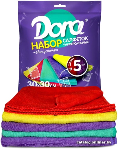 

Салфетка хозяйственная Dora Универсальная 30x30см 5шт