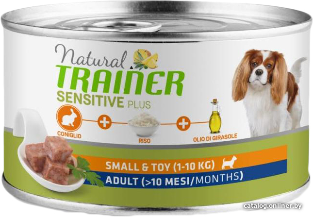 

Консервированный корм для собак Trainer Natural Sensitive Plus Adult Small & Toy with Coniglio 150 г