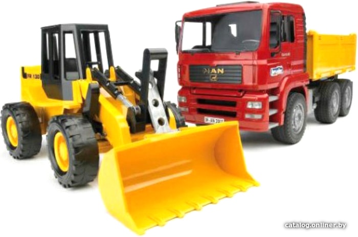 

Набор Bruder MAN Construction truck with articulated road loader 02752