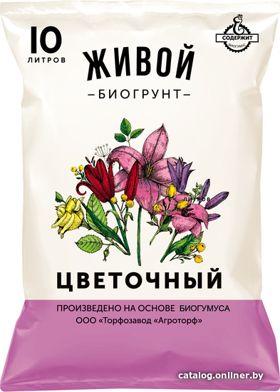 

Грунт Живой Биогрунт Цветочный (10 л)