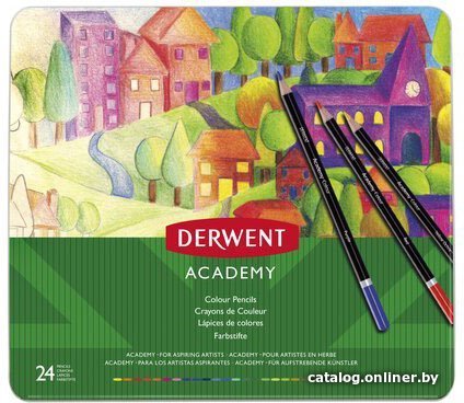

Набор цветных карандашей Derwent Academy Colour 24 цвета (2301938)