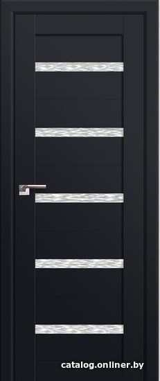 

Межкомнатная дверь ProfilDoors 7U 90x200 (черный матовый/мателюкс дождь белый)