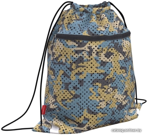 

Мешок для обуви Erich Krause 50x41 Dots vs Camo (с карманом на молнии)