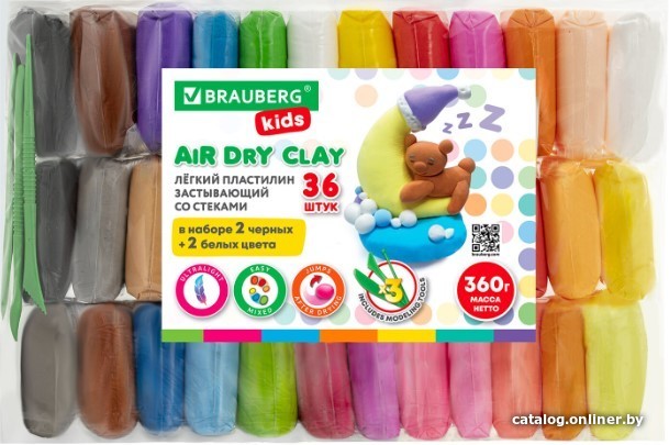 

Пластилин легкий BRAUBERG Kids 106309 (36 шт)