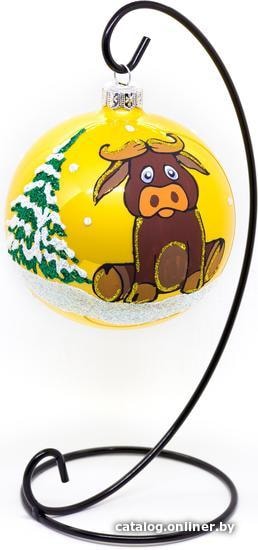 

Елочная игрушка Юрита Бычок у елки 201022-03 (желтый)