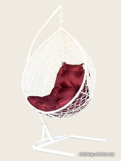 

Подвесное кресло LetoLux Liverpool Comfort (белый/бордовый)