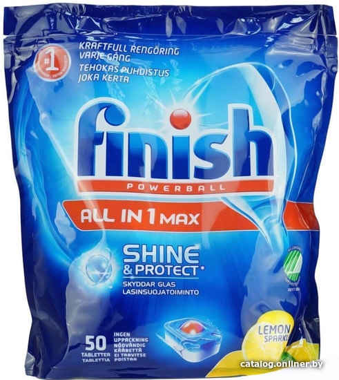 

Таблетки для посудомоечной машины Finish All in 1 Лимон (50 шт)