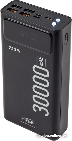 

Внешний аккумулятор Hiper Delta 30000mAh (черный)