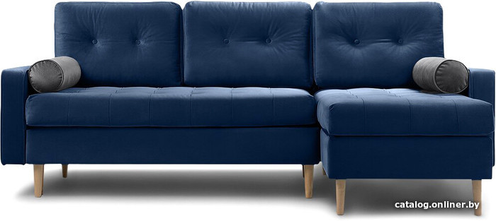 

Угловой диван Divan Ситено Barhat Blue 124598 (велюр, синий)