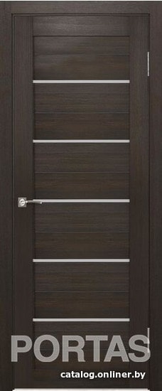 

Межкомнатная дверь Portas S22 90x200 (орех шоколад, стекло мателюкс матовое)