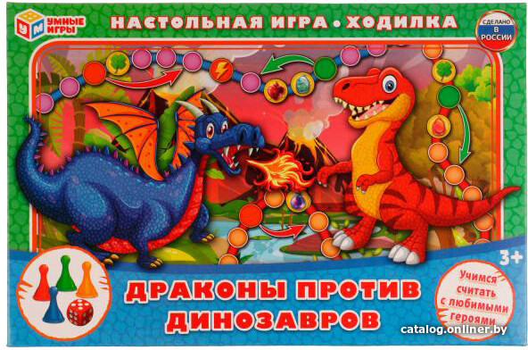 

Настольная игра Умные игры Драконы против динозавров 4680107953780