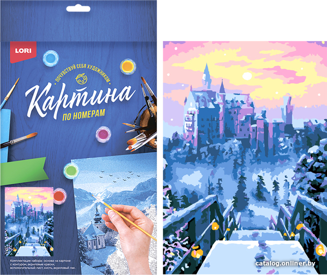 

Картина по номерам Lori Зимняя сказка Кпн-132