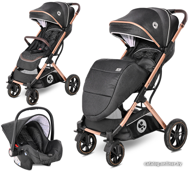 

Универсальная коляска Lorelli Storm Set (2 в 1, black)