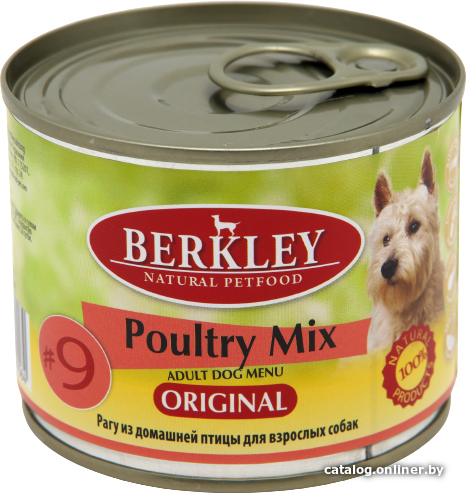 

Консервированный корм для собак Berkley №9 рагу из птицы 200 г