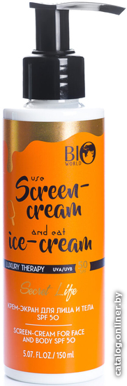 

Крем солнцезащитный Bio World Крем-экран Ice Cream SPF50 150 мл