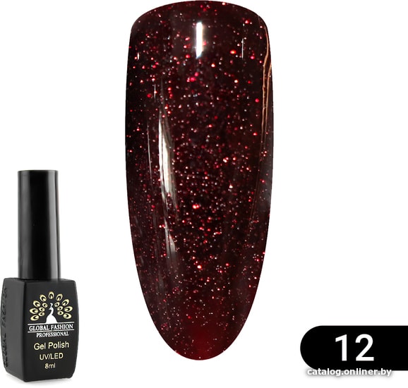

Гель-лак Global Fashion Disco Gel Shine Spectrum (тон 12) 8 мл