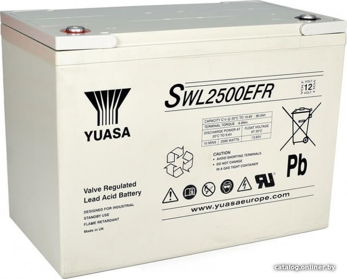 

Аккумулятор для ИБП Yuasa SWL2500EFR (12В/90 А·ч)
