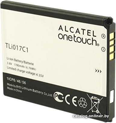 

Аккумулятор для телефона Копия Alcatel TLI017C1