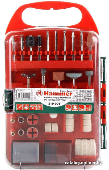 

Набор оснастки для электроинструмента Hammer 219-001 (71 предмет)