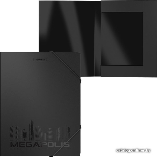 

Набор папок Erich Krause Megapolis черный 50395 (4 шт)