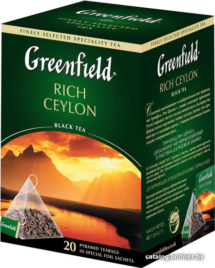 

Черный чай Greenfield Rich Ceylon 20 шт
