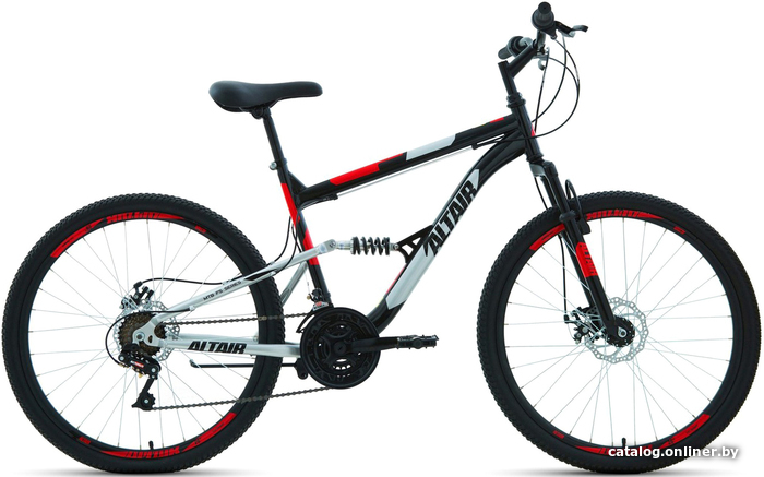 

Велосипед Altair MTB FS 26 2.0 D р.18 2022 (черный/красный)