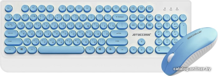 

Клавиатура + мышь Jet.A SlimLine KM39 W (бело-синяя)