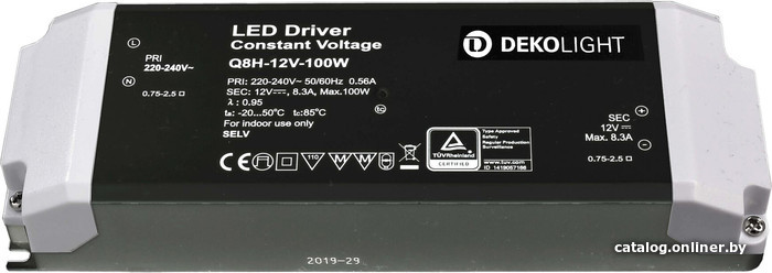 

Блок питания Deko-Light LED-Dasic, CV, Q8H-12-100W 862165