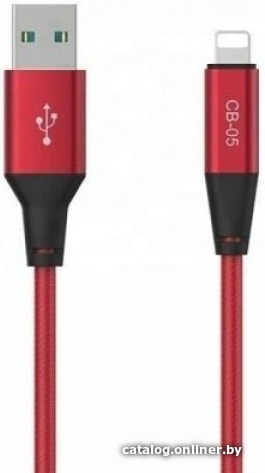 

Кабель Celebrat CB-05 USB Type-A - Lightning (1 м, красный)