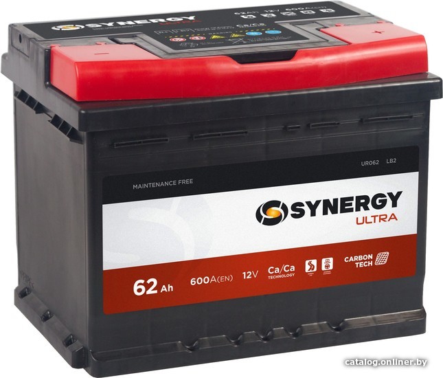 

Автомобильный аккумулятор Synergy 600 A, 12 V Обратная, R+ LB2 (62 А·ч)
