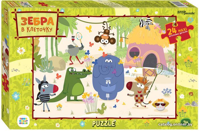 

Мозаика/пазл Step Puzzle Maxi Зебра в клеточку 70024 (24 эл)