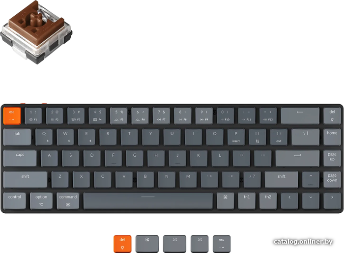 

Клавиатура Keychron K7 RGB K7-E3 (Keychron Low Profile Optical Brown, нет кириллицы)