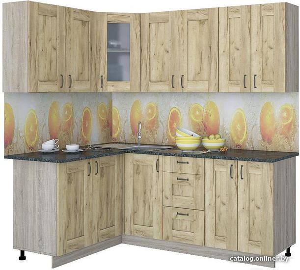 

Готовая кухня Интерлиния Мила Хольц 14x20 (дуб золотой)