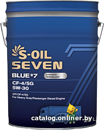 

Моторное масло S-OIL 7 Blue #7 CI-4/SL 5W-30 6л
