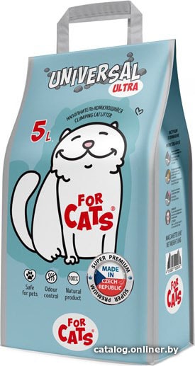 

Наполнитель для туалета For Cats Universal Ultra (без запаха) 5 л