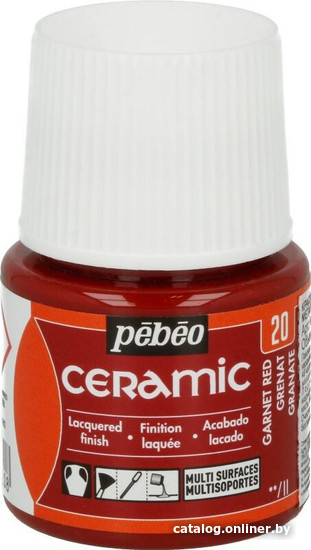 

Краска для стекла и керамики PEBEO Ceramic 025-020 (45 мл, гранатовый)