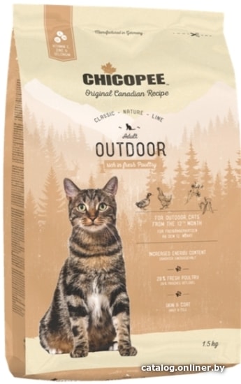 

Сухой корм для кошек Chicopee CNL Outdoor для активных котов 1.5 кг