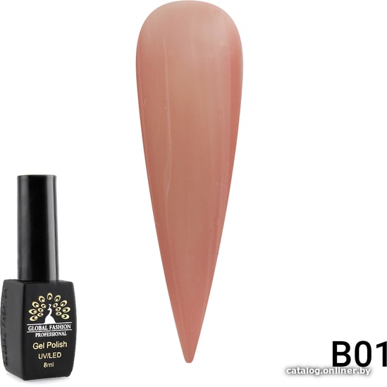

Гель-лак Global Fashion Black Elite серии B (тон B01) 8 мл