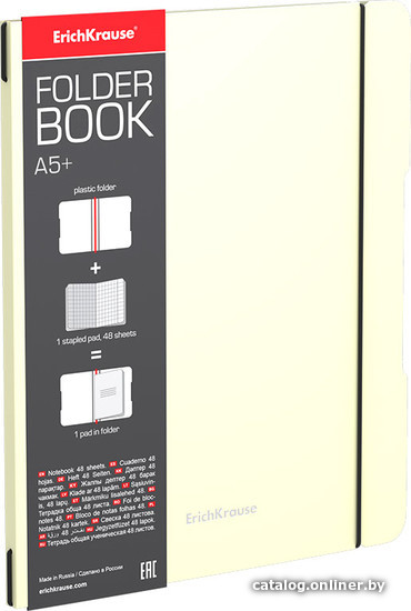 

Полуобщая тетрадь Erich Krause FolderBook Pastel желтый 48 л клетка 51395