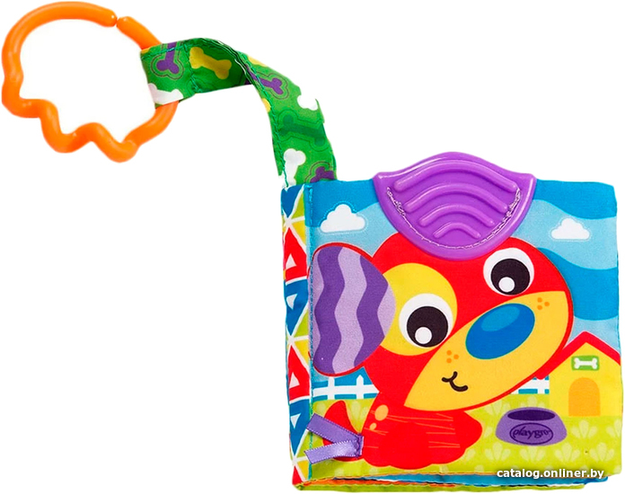

Погремушка с прорезывателем Playgro Книжка Щенок Томми и друзья 0186967