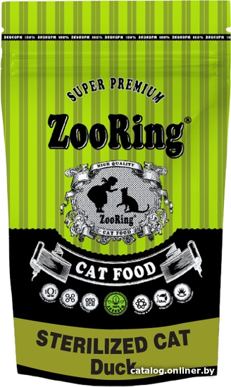 

Сухой корм для кошек ZooRing Sterilized Duck (для стерилизованных с уткой) 1.5 кг